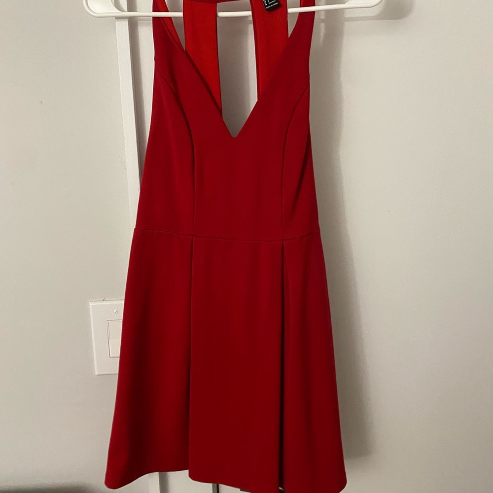Red cocktail dress